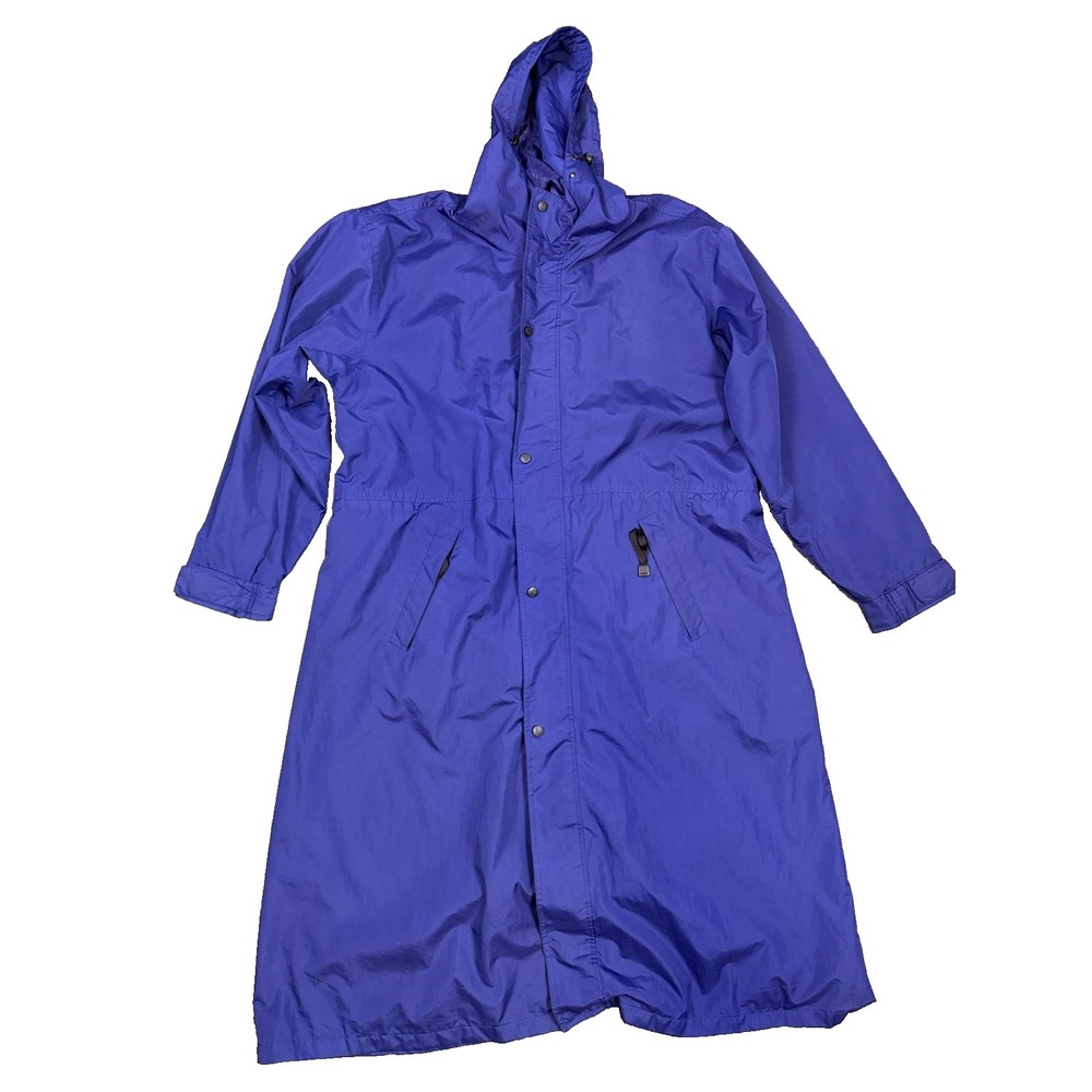 Outback Trading Company Mens Packable Long Rain Duster Waterproof Coat L Blue - Picture 1 of 9